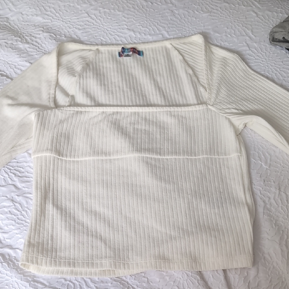 Urban Outfitters White Off-the-Shoulder Sweater
